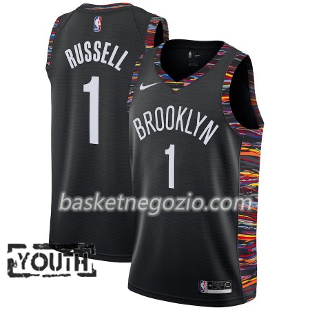 Canotte Bambino Brooklyn Nets D'Angelo Russell 1 2018-19 Nike City Edition Nero Swingman